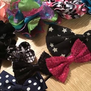 Lot of hair bows and flowers